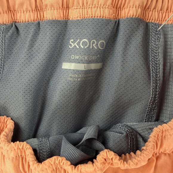 Skora Shorts Mens Large Orange 6 Inseam Qwick-Dry Lined Running Athletic - Picture 3 of 7